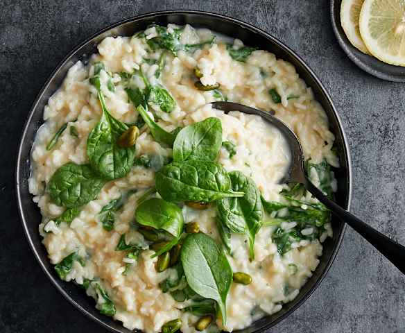 Risotto al  limone e spinaci