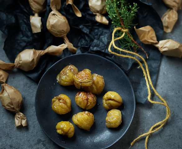 Castanhas glaceadas (marrons glacés)