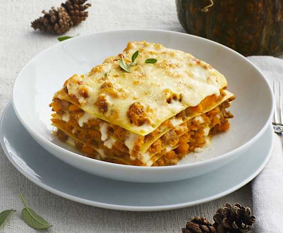 Lasagne zucca e salsiccia Lasagne zucca e salsiccia