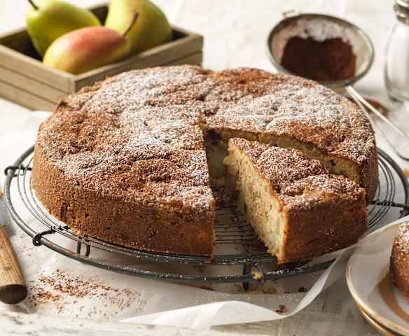 Birnenkuchen mit Walnüssen