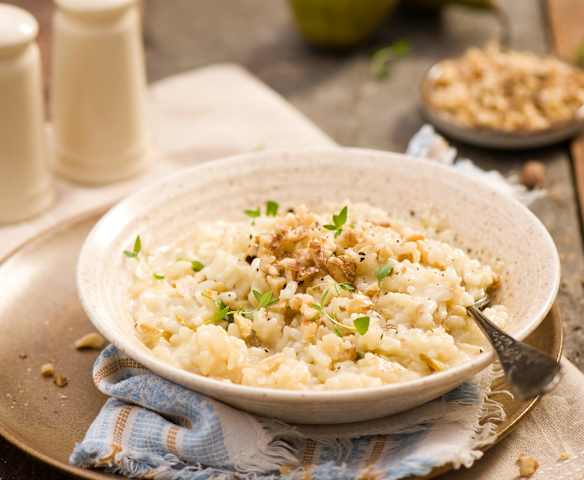 Risotto z gruszkami i serem gorgonzola