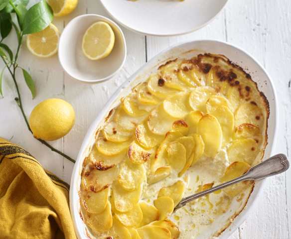 Fish Pie with Potato Gratin Topping