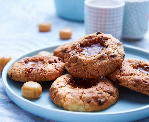 Cookies cœur bonbon au caramel