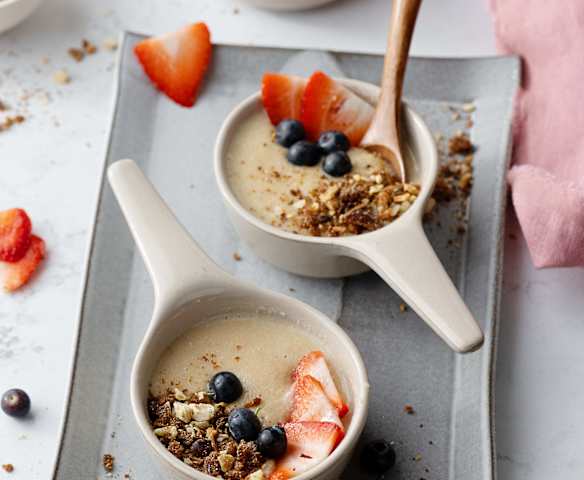 Porridge à la pomme et à la cannelle