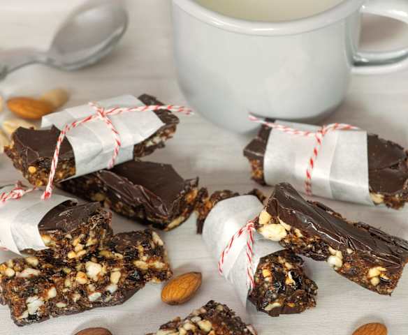 Barritas energéticas de dátiles y coco