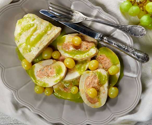 Tacchino con ripieno all'uva
