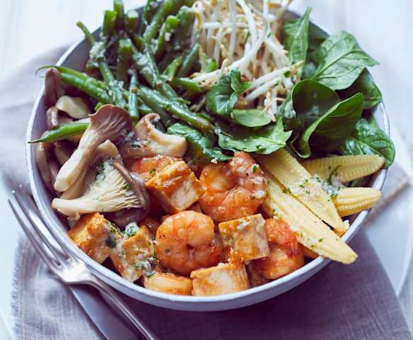 Salat-Bowl mit Grünen Bohnen