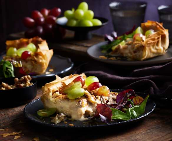 Trauben-Käse-Quiche mit Walnüssen