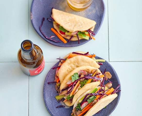 Bao buns aux radis, carottes et champignons Bao buns aux radis, carottes et champignons
