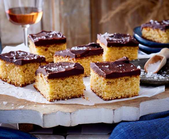 Blondie mit Fleur de Sel und Schokoganache