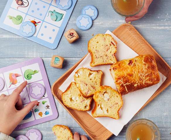 Petits cakes au bacon et au fromage