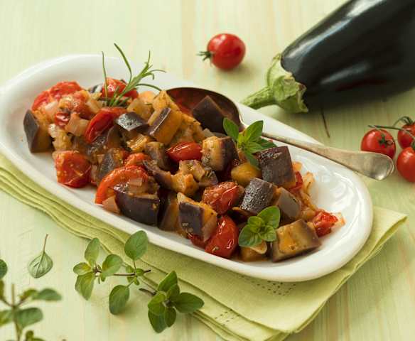 Melanzani-Gemüse mediterran