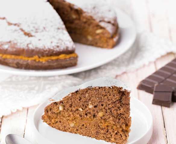 Torta cioccolato e cachi