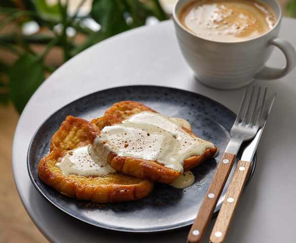 French Toast with Vanilla Sabayon