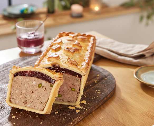 Geflügelpastete mit Pistazien und Portwein
