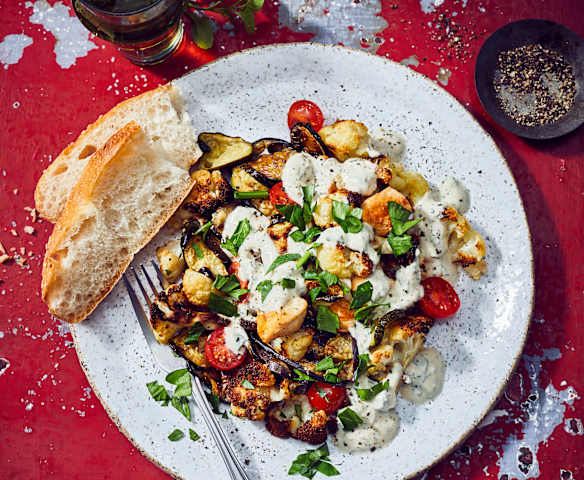 Blumenkohlsalat mit Hähnchen