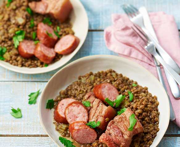 Petit salé aux lentilles