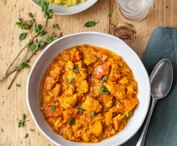 Kürbisgulasch mit Huhn