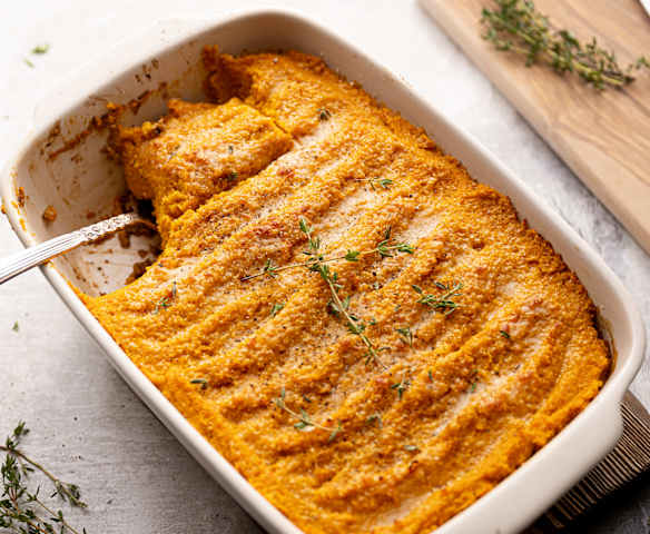 Gratin de patate douce et émincé de soja