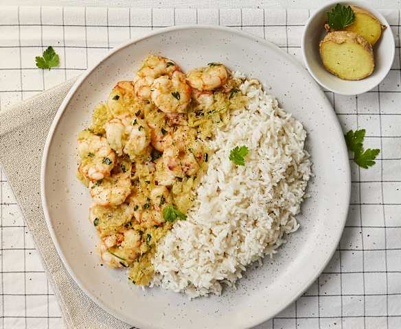 Riso basmati con gamberi speziati Riso basmati con gamberi speziati