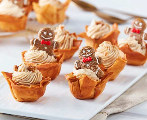 Gingerbread Mousse Phyllo Cups