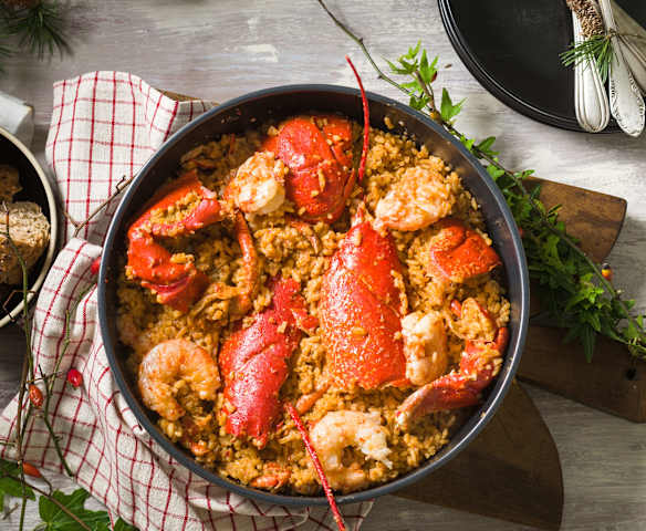 Arroz con bogavante (Cocción de arroz)