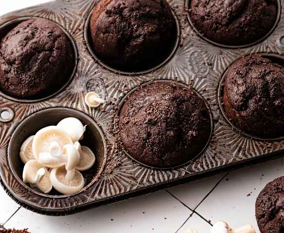Muffins aux champignons et au chocolat
