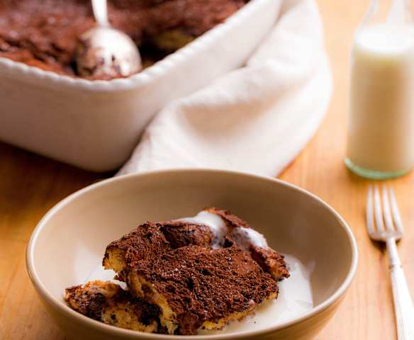 Chocolate Bread 'N Butter Pudding