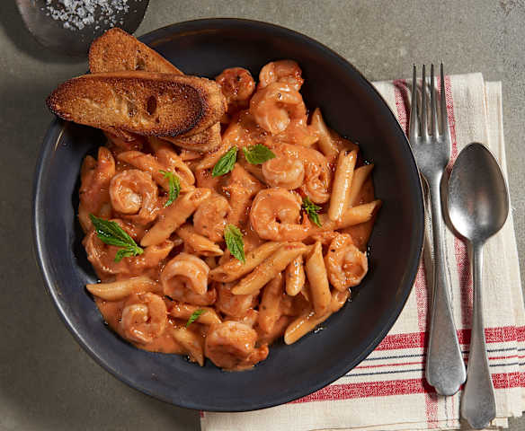 Shrimp and Vodka Penne Pasta