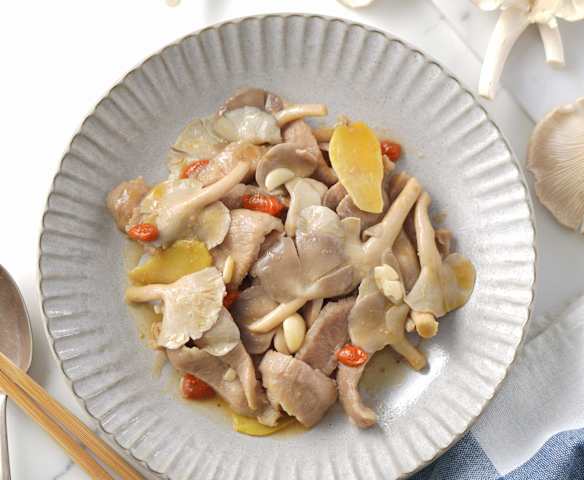 麻油秀珍菇松阪豬