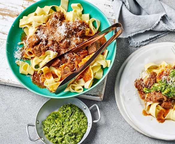 Lamb ragù with watercress and mint pesto (TM6, Mark Southon)
