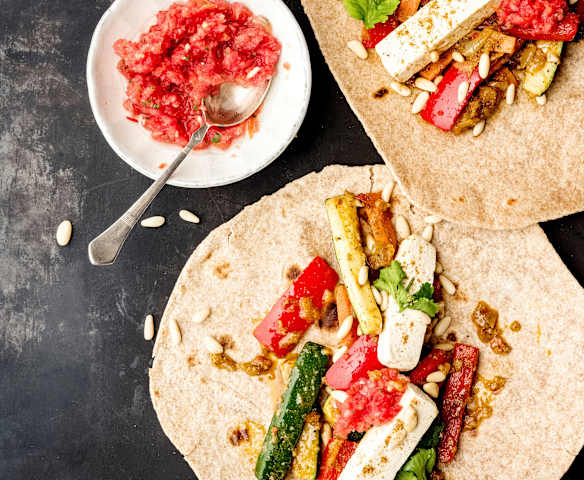 Wegańskie fajitas z tofu i warzywami Wegańskie fajitas z tofu i warzywami