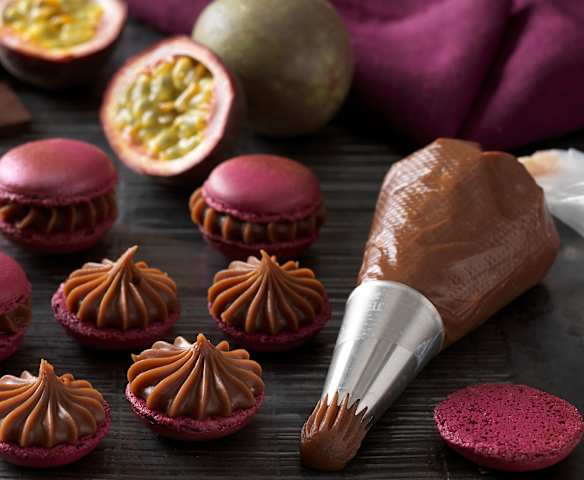 Maracuja-Schokoladen Ganache für Macarons