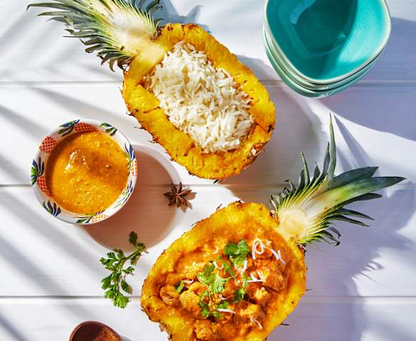 Cari Malvani de poulet à l’ananas