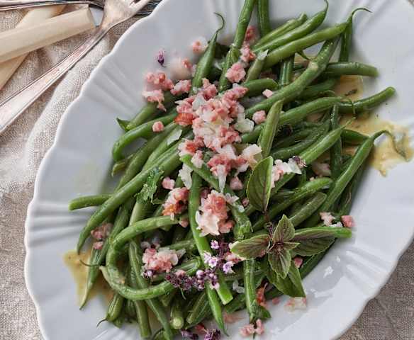 Bohnensalat mit Speck