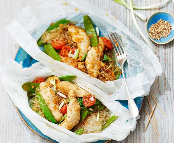 Papillotes de poulet à la japonaise