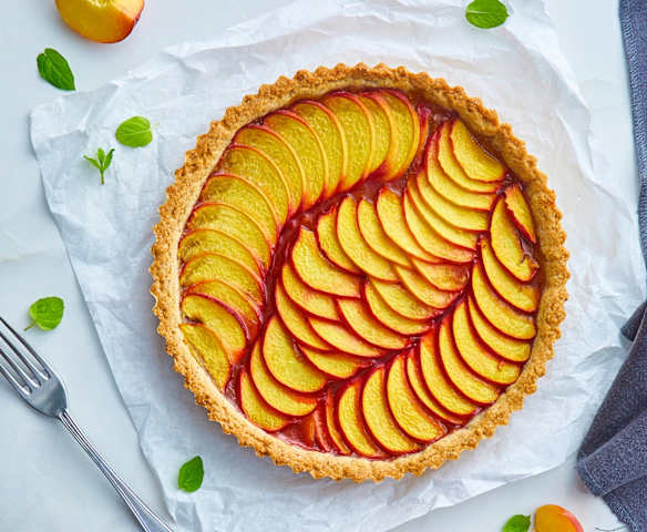 Crostata di grano saraceno e pesche (senza glutine)