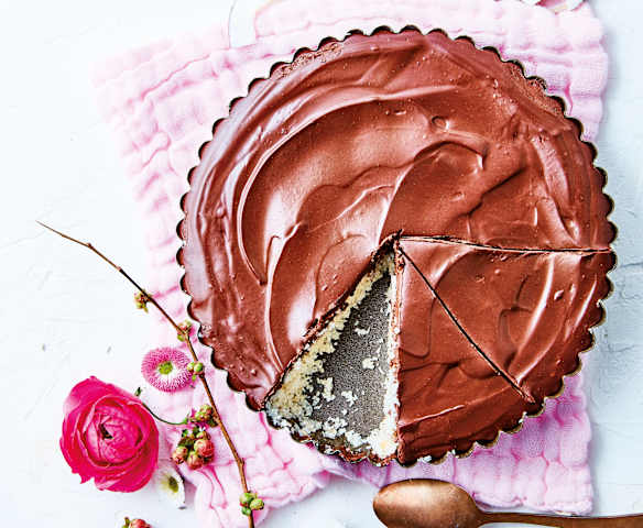 Tarte noix de coco et chocolat sans cuisson