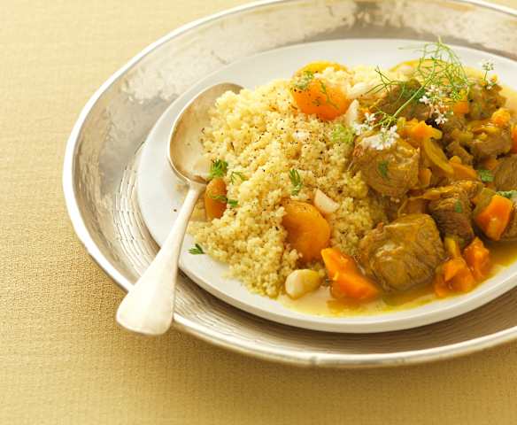 Tajine d'agneau aux abricots et au miel