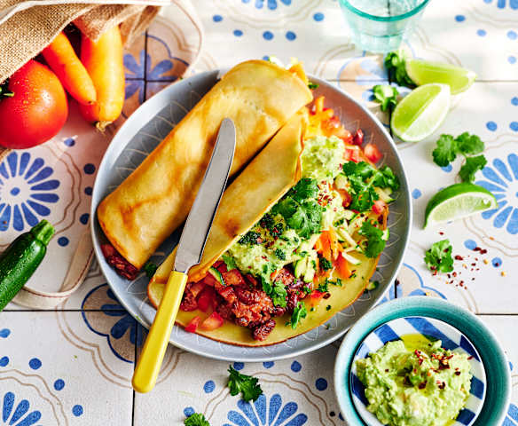 Veggie & bean grain-free wraps (Thermomix® Cutter, TM6)