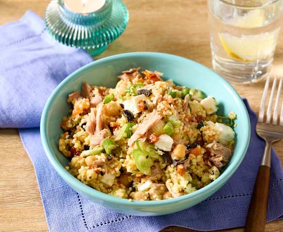 Thunfisch-Couscous-Salat mit Kichererbsen
