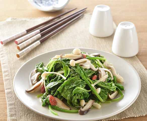 鮮菇炒莧菜