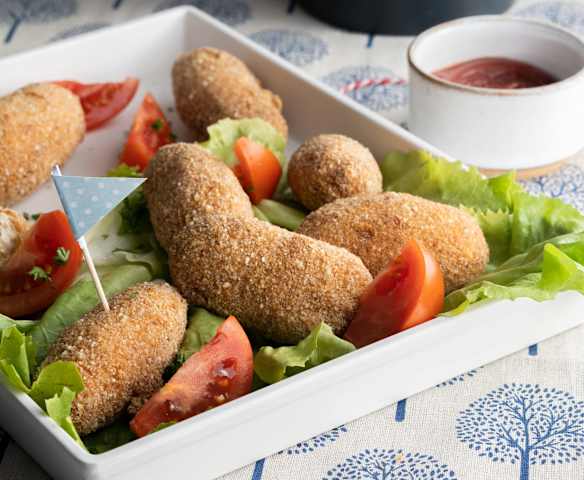 Fingers de pollo rellenos