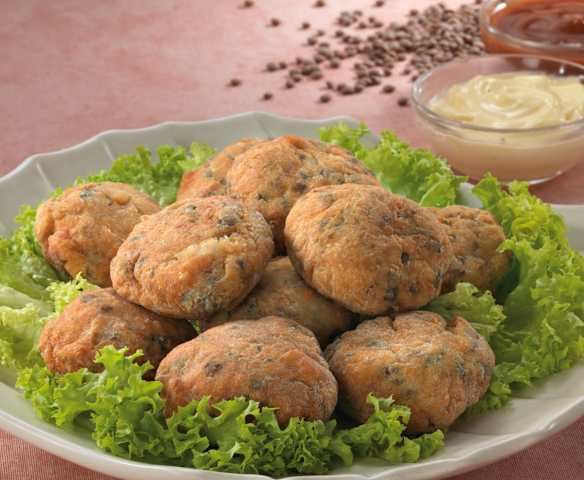 Knusprige Truten-Linsen-Meatballs