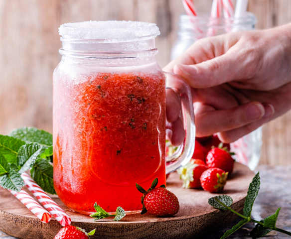 Virgin mojito à la fraise