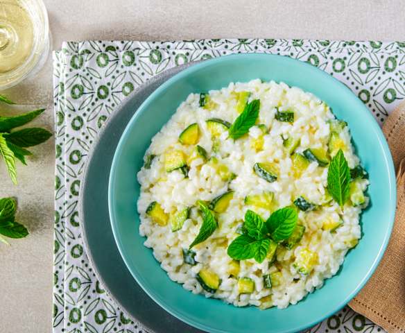 Risotto zucchine e menta