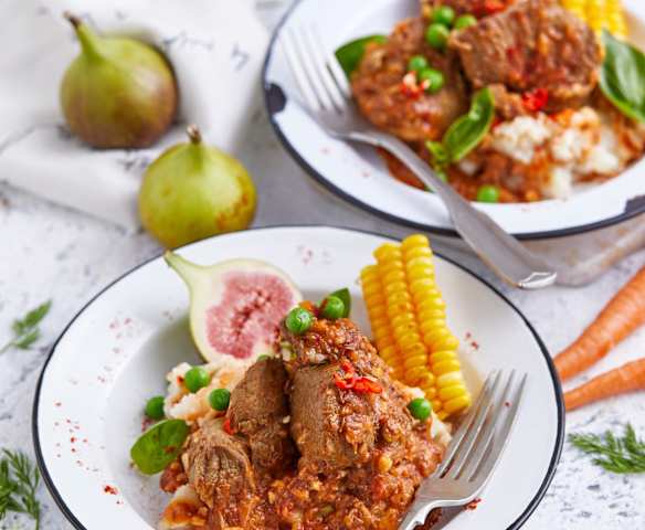 炖羊肉无花果配土豆泥