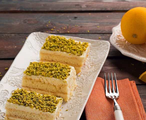Tiramisù all'arancia e pistacchi