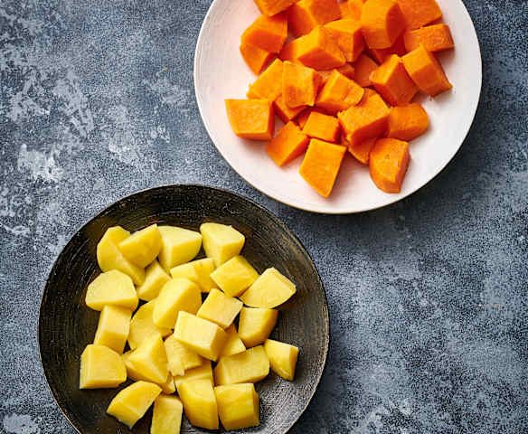 Pommes de terre et patates douces vapeur (200-600 g)