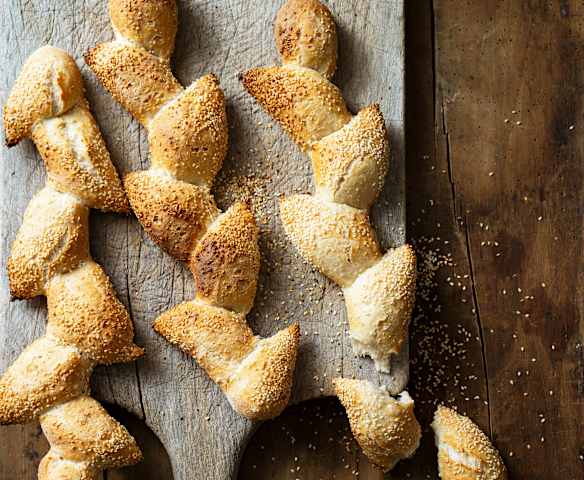 Baguette en épis au sésame